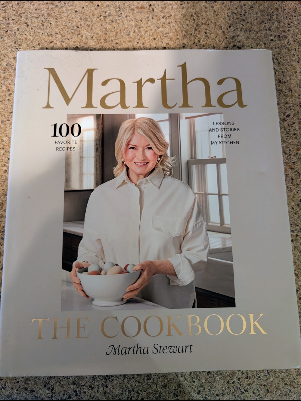 Martha The Cookbook by Martha Stewart - White Cover with Gold Text